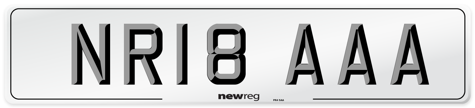 NR18 AAA Number Plate from New Reg